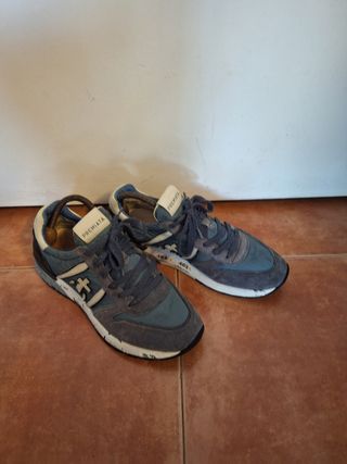 Zapatillas Premiata Azul y Gris