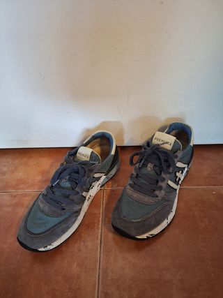 Zapatillas Premiata Azul y Gris