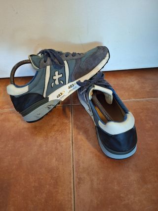 Zapatillas Premiata Azul y Gris