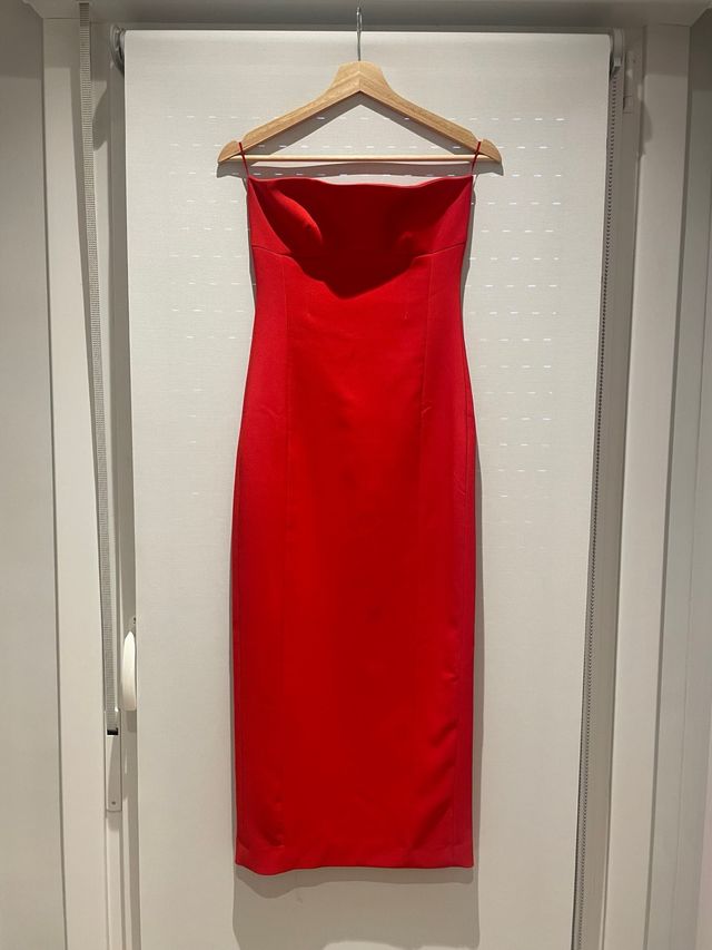 Vestido rojo palabra de honor