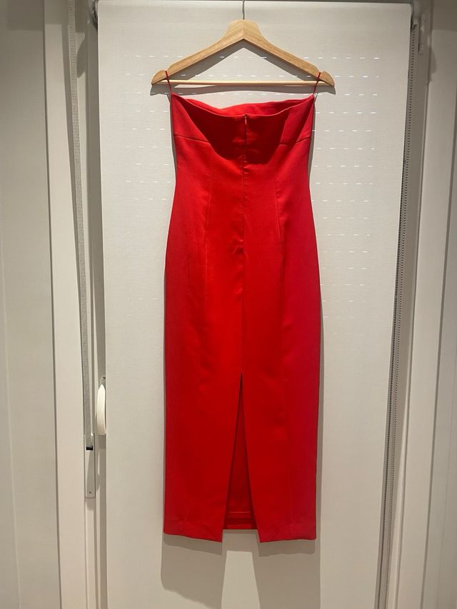 Vestido rojo palabra de honor