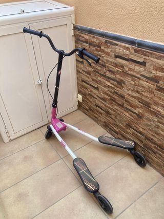 Patín de niña rosa y blanco