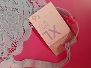 Conjunto lencería encaje azul talla XL