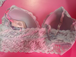 Conjunto lencería encaje azul talla XL