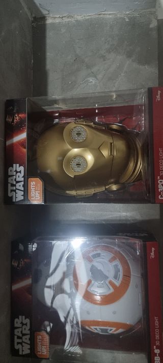 Luces Star Wars Kylo Ren y Yoda C-3PO 3D DECO LIGH