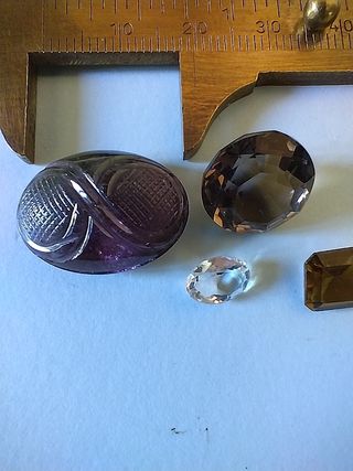 4 tormaline, vari pesi e forme