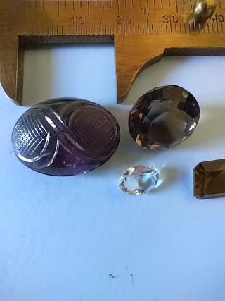 4 tormaline, vari pesi e forme