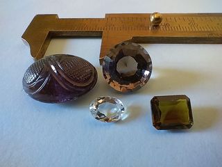 4 tormaline, vari pesi e forme