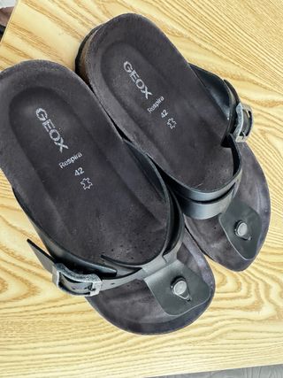Sandalias Geox Piel Hombre Talla 42 Negras