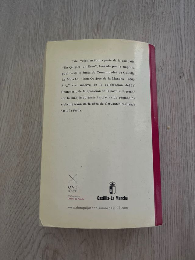 libro de la coleccion especial, Un quijote un euro