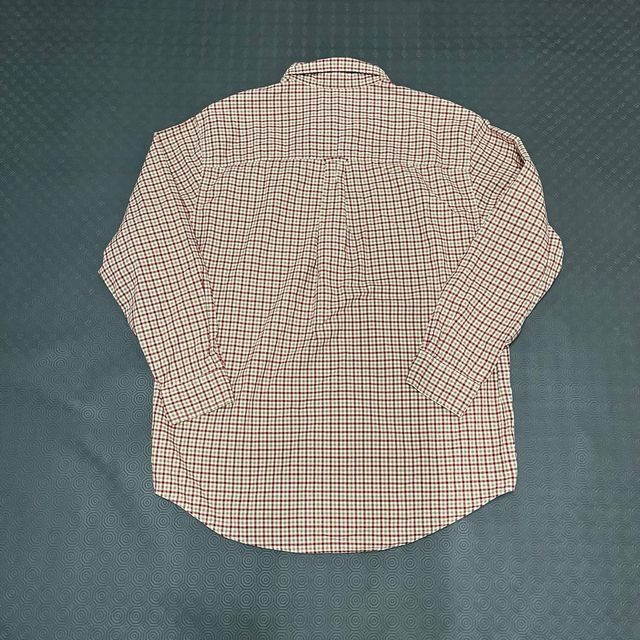 Camisa Chaps Xadrez Vermelha e Bege Tamanho L