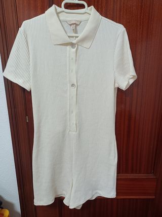 Mono corto blanco de punto