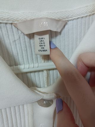 Mono corto blanco de punto