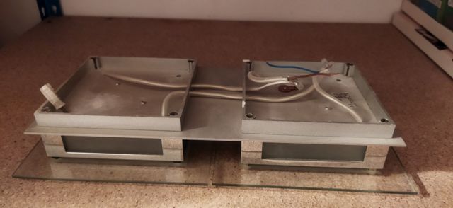 Lámpara plafón cristal y metal