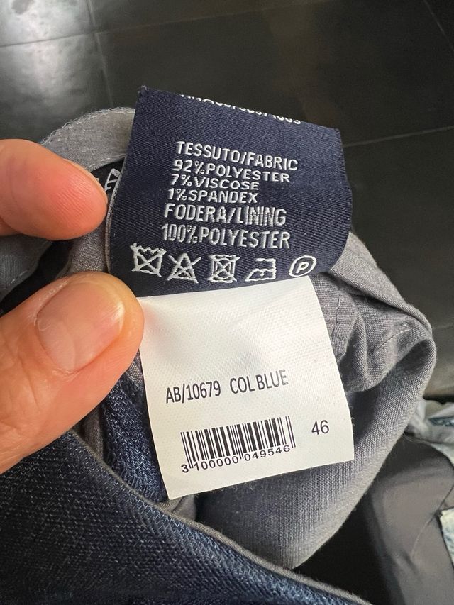 Abito uomo blu a quadri