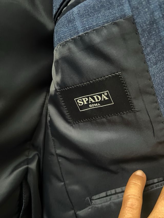 Abito uomo blu a quadri