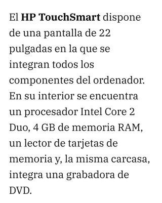 Ordenador HP Touchsmart IQ500 Negro