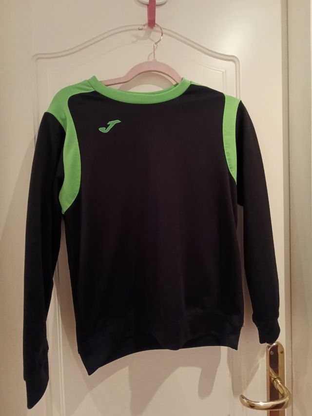 Sudadera Joma niño negra y verde