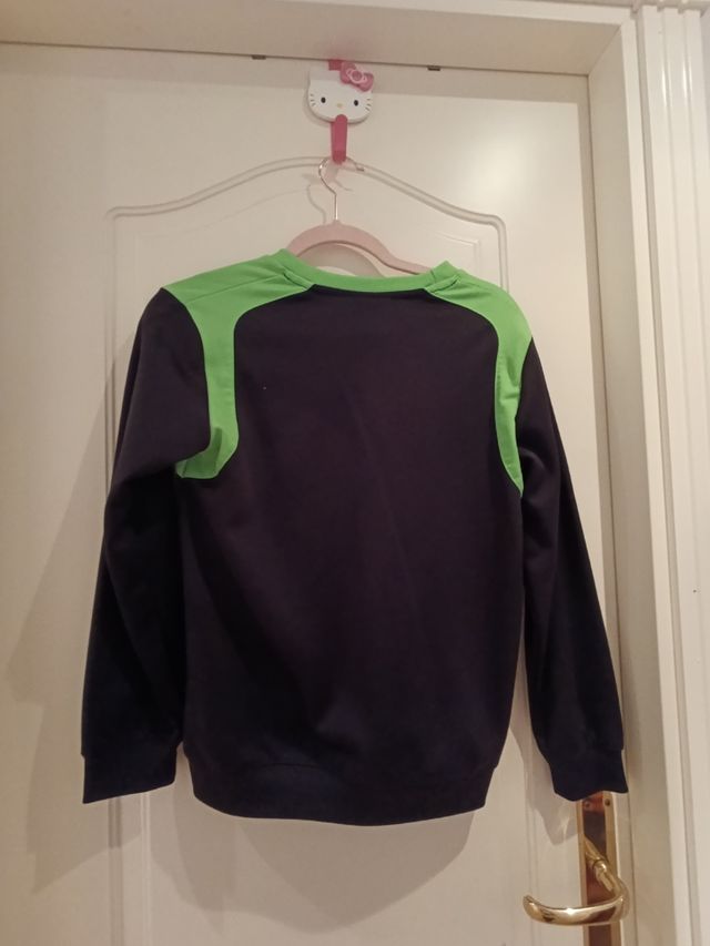 Sudadera Joma niño negra y verde