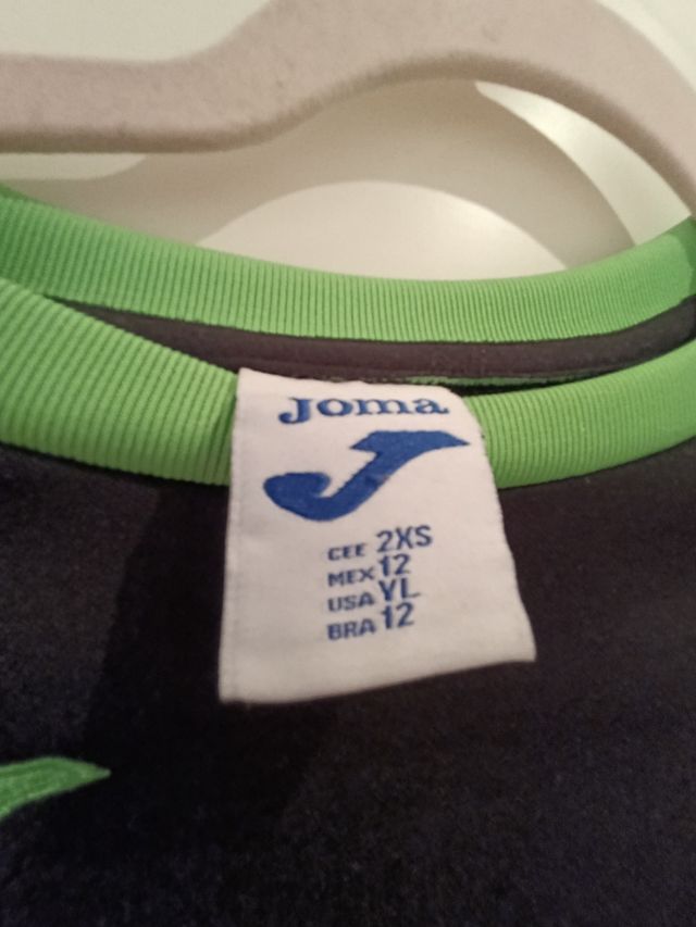 Sudadera Joma niño negra y verde