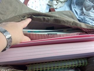 Bandolera Lona Verde y Beige