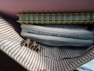 Bandolera Lona Verde y Beige