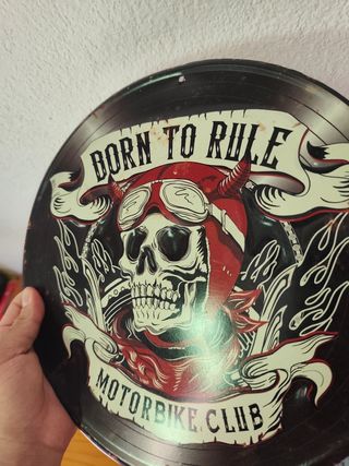 Disco metalico Motorbike Club Calavera