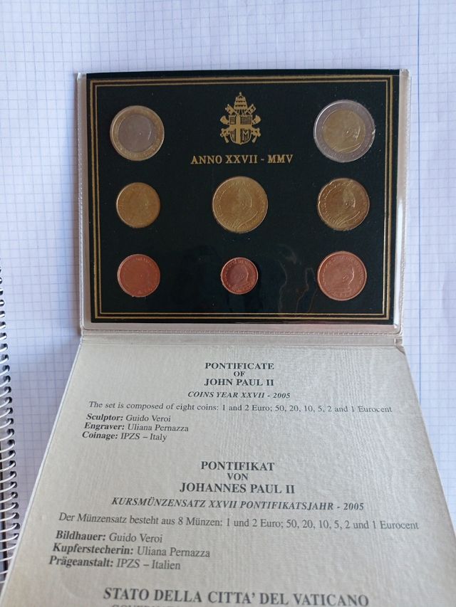 Cartera Euro Vaticano 2005 JP II