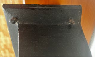 Farol metálico negro con vela