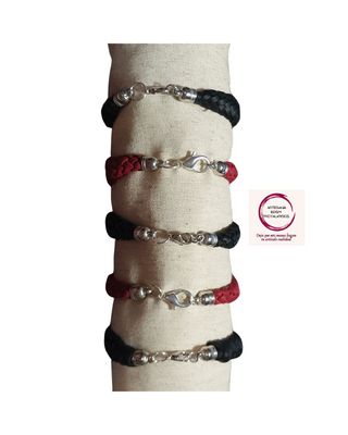 Pulsera Triskel Grande Cuero Negro