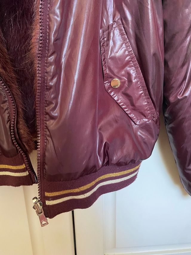 Chaqueta pelo granate reversible Mayoral