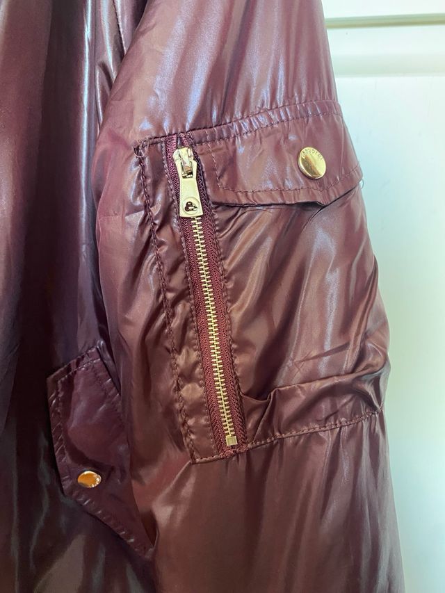 Chaqueta pelo granate reversible Mayoral