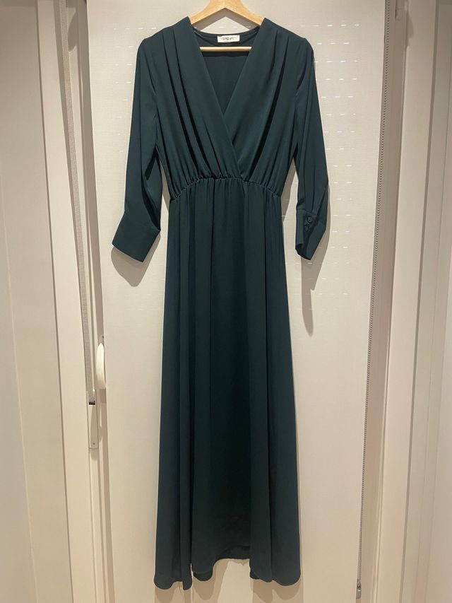 Vestido elegante largo verde