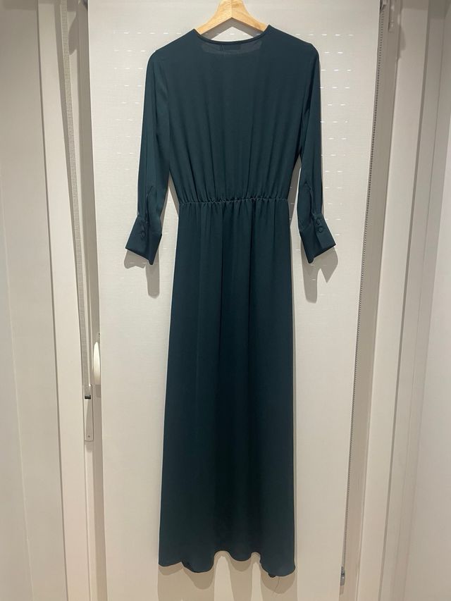 Vestido elegante largo verde