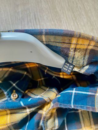 Camisa Massimo Dutti cuadros azul y amarillo T m