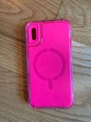 Funda iPhone X Rosa Neón