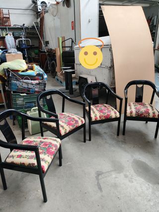 Sillas de tela acolchadas (4 unidades)