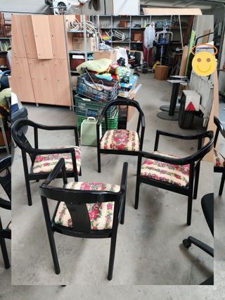 Sillas de tela acolchadas (4 unidades)