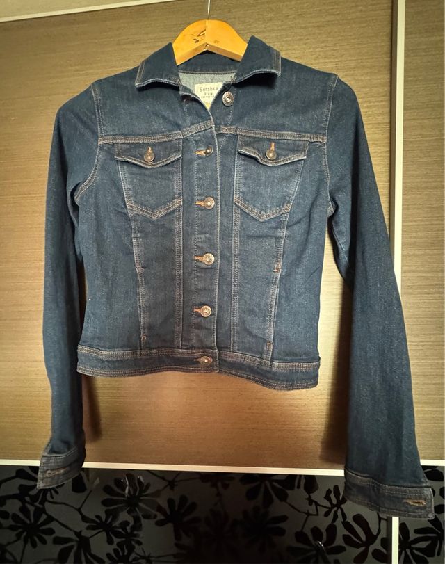 Cazadora Vaquera Bershka Azul