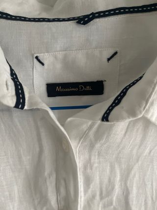 Camisa lino blanca Massimo Dutti
