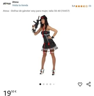 Disfraz Atosa Mujer Talla M-L