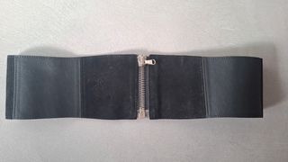 Cintura alta in pelle con zip taglia M (80cm)