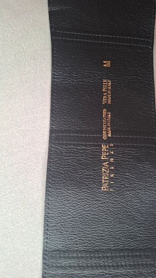 Cintura alta in pelle con zip taglia M (80cm)