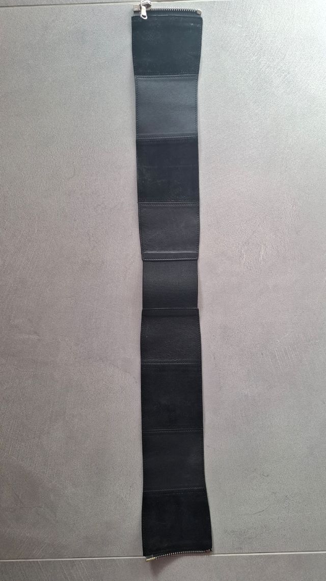 Cintura alta in pelle con zip taglia M (80cm)