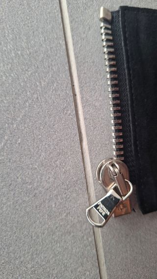 Cintura alta in pelle con zip taglia M (80cm)