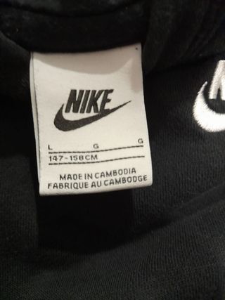 Sudadera Nike Niño Talla L Negra