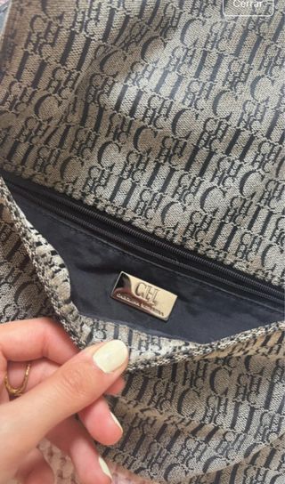 Bolso Carolina Herrera Beige y Negro