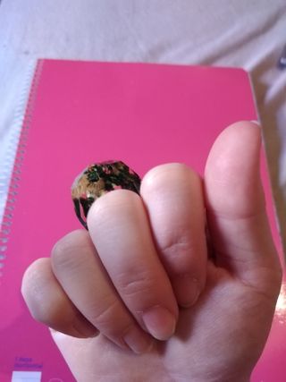 Anillo de resina con caracolas