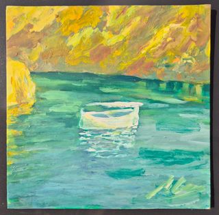 Pintura original Reflejos de barca