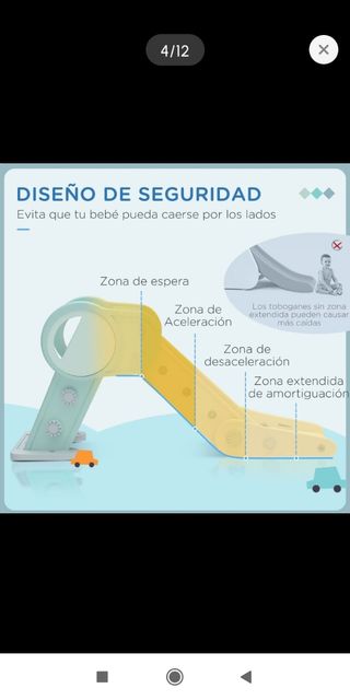 Tobogán plegable para bebés 18-36 meses